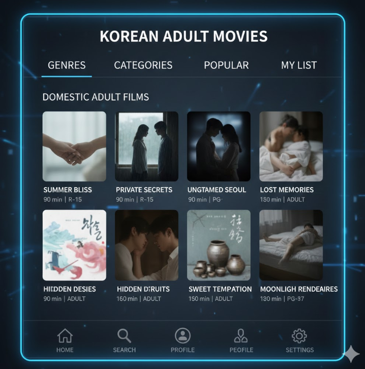 한국야동 카테고리 화면 예시