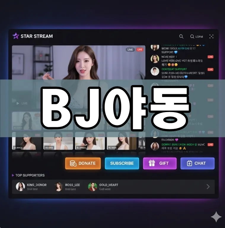 BJ야동 대표 플랫폼 메인 화면 예시