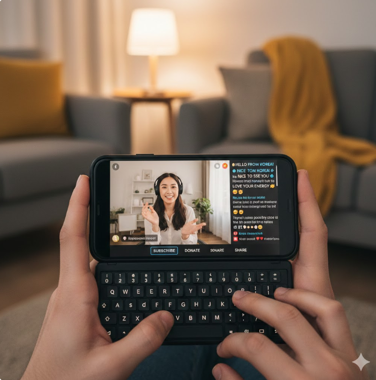 모바일 BJ야동 시청 장면