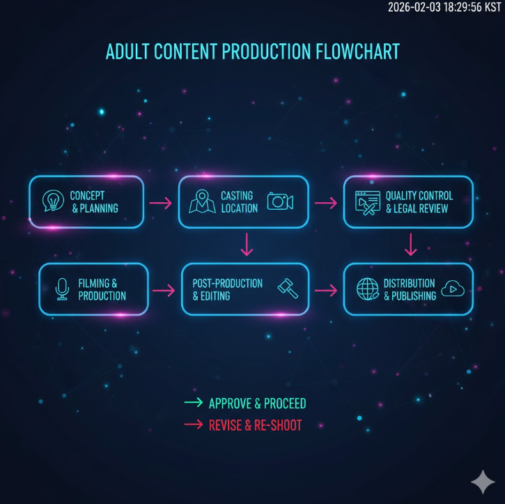 산업 및 유통 구조: 콘텐츠 제작의 단계별 프로세스(기획, 촬영, 법적 검토 등)와 블록체인을 활용한 투명한 유통망 제안을 통해 산업적 측면을 조명합니다.