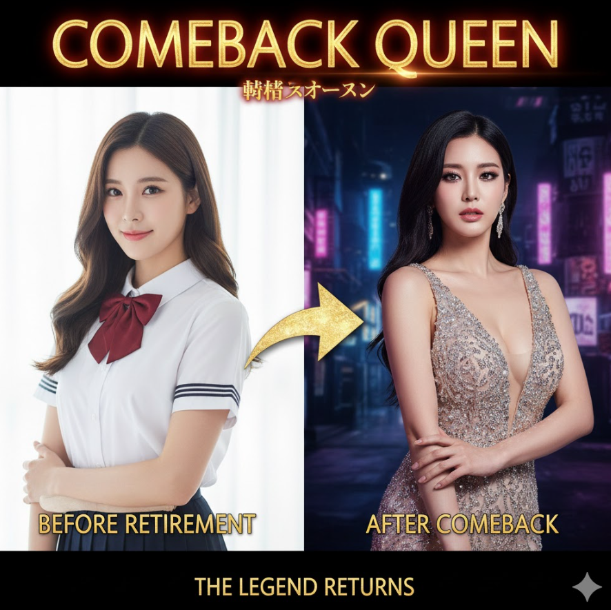 일본AV배우 복귀 포스터 비교 이미지