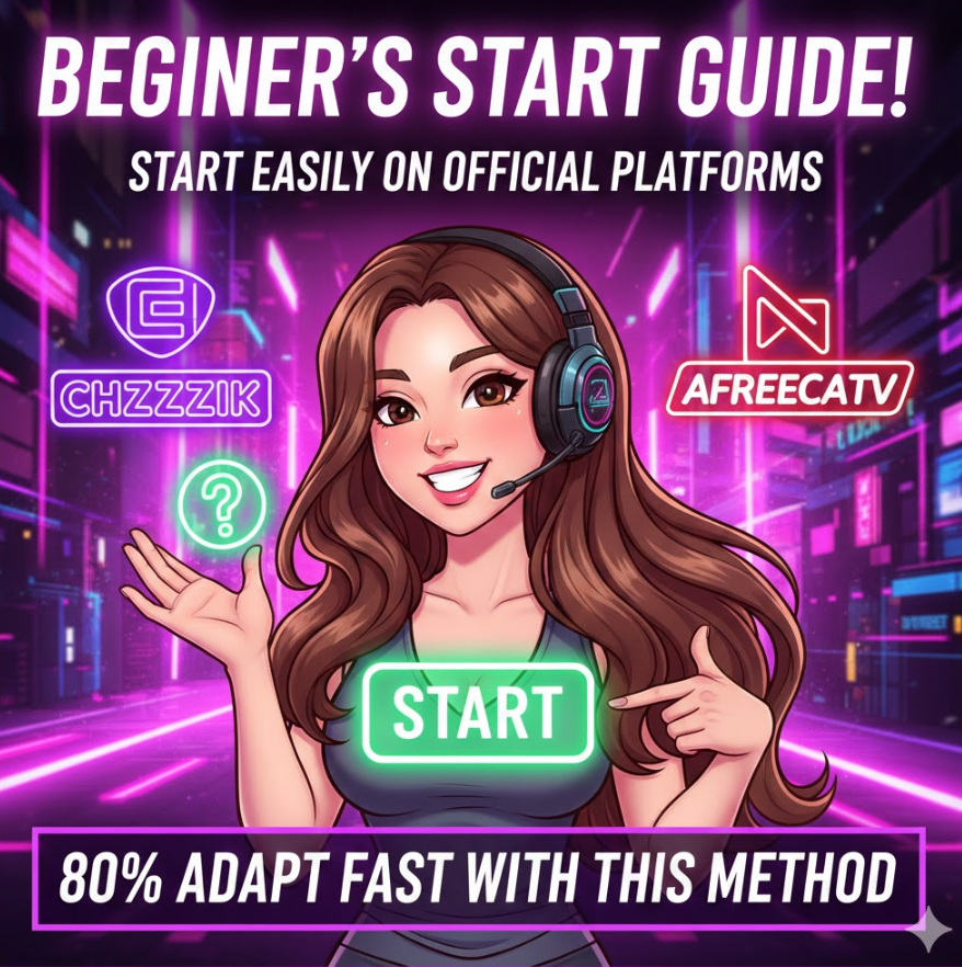 밝은 화면에 BJ가 웃는모습