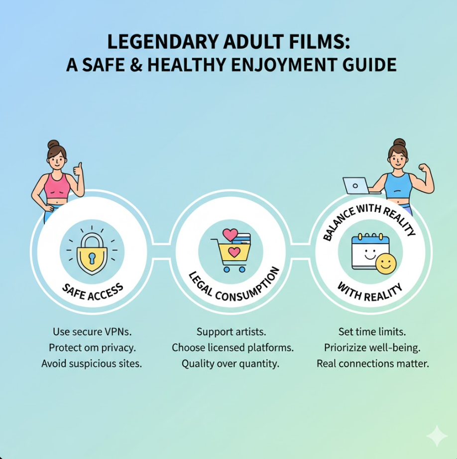 장르별 레전드 야동 안전하고 건강한 즐기기 가이드 인포그래픽으로,